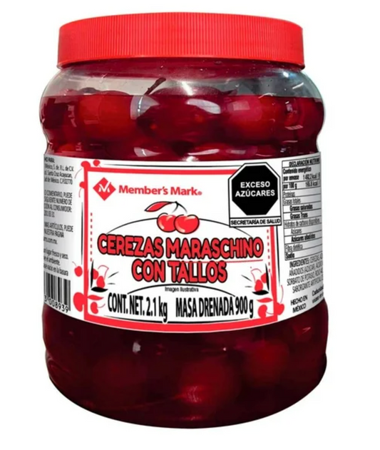 Cerezas con Tallos Member's Mark Maraschino 2.1 k -.