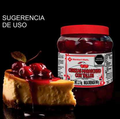 Cerezas con Tallos Member's Mark Maraschino 2.1 k -.