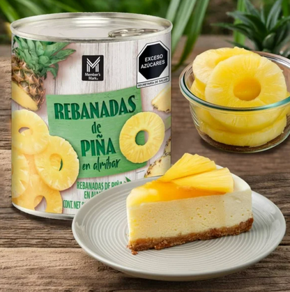 Piña en Almibar MEMBERS MARK en Rebanadas 3 pzas 800 g c/u -.