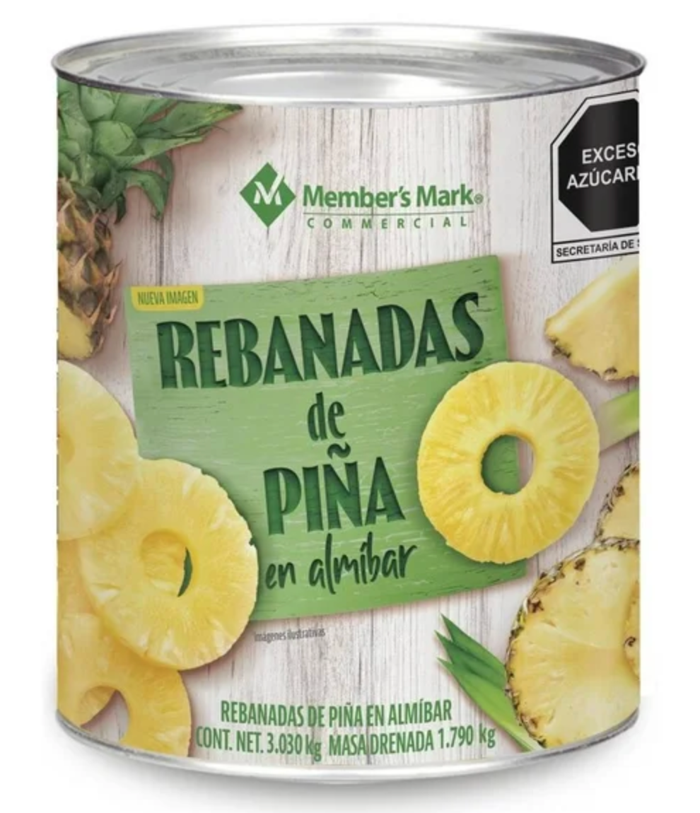Piña en Almíbar Member's Mark en Rebanadas 3 kg - .