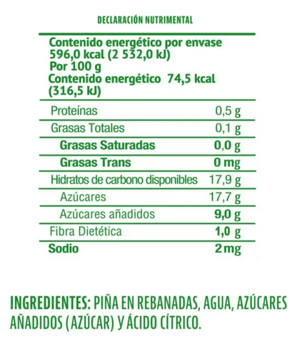 Piña en Almíbar Member's Mark en Rebanadas 3 kg - .