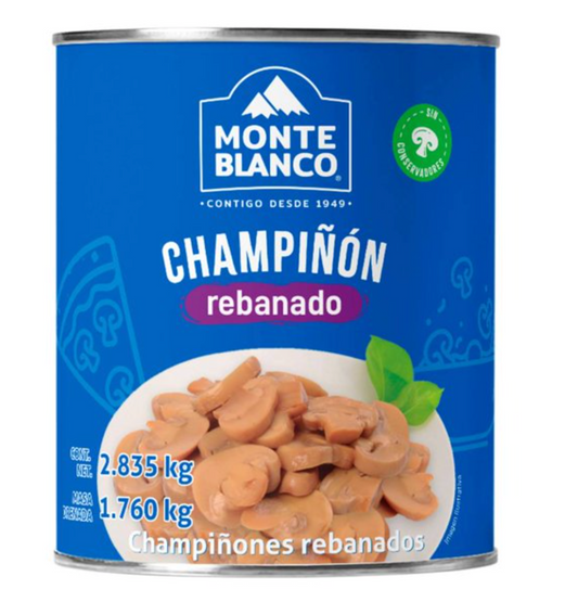 Champiñón Rebanado Monte Blanco 2.835 kg - .