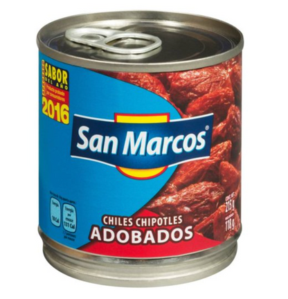 Chiles Chipotles San Marcos Adobados 6 pzas de 215 g -.