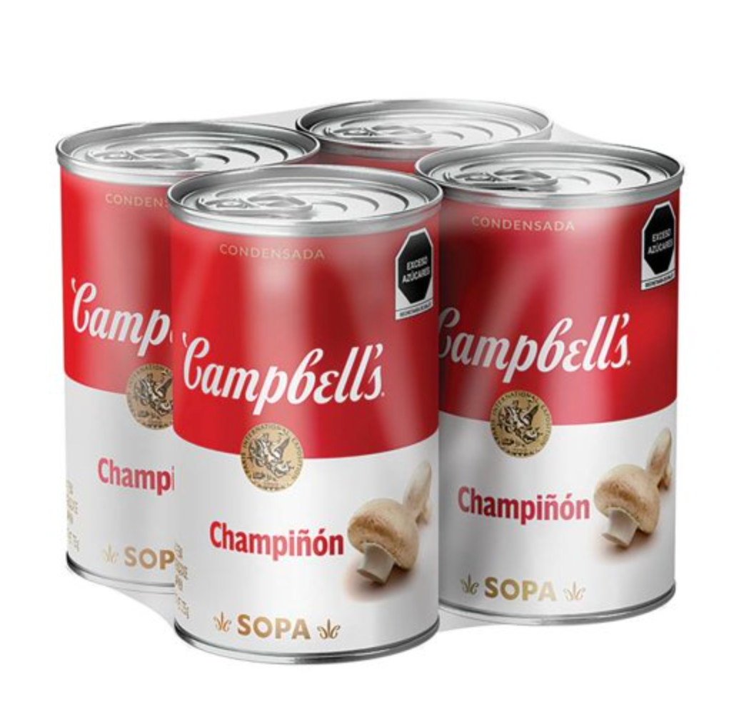 Crema de Champiñones Campbell's 4 pzas de 735g - .