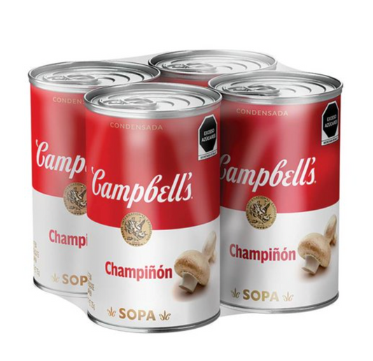 Crema de Champiñones Campbell's 4 pzas de 735g - .