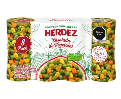 Ensalada de Vegetales Herdez 8 pzas de 220 g - .