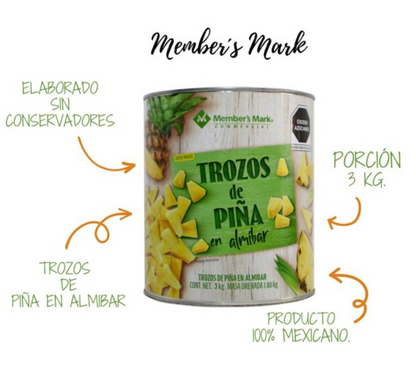Piña en Almíbar Member's Mark en Trozos 3 kg - .
