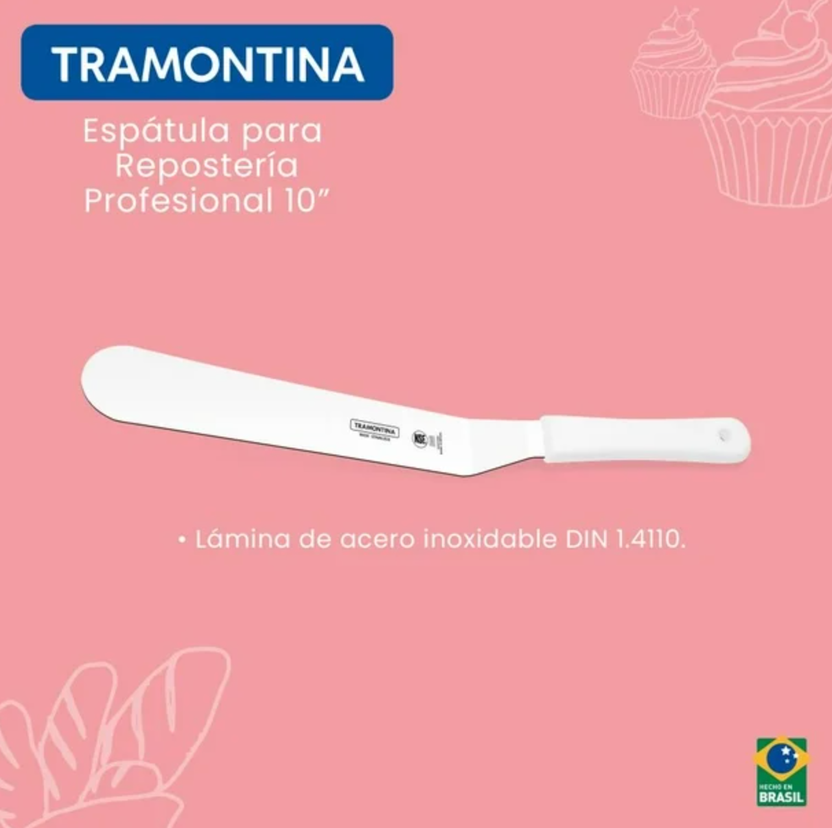 Espátula Repostera Tramontina 10" Profesional 1 pza -.