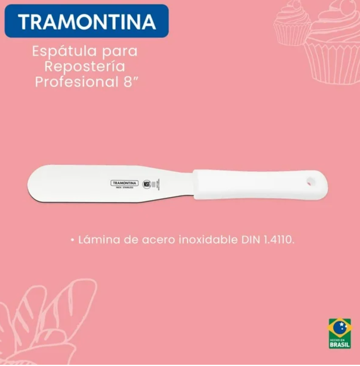 Espátula Repostera Tramontina 8" Profesional 1 pza -.