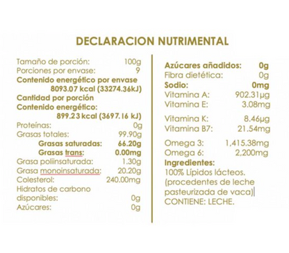 Mantequilla Clarificada Earths Finest 900 g -.