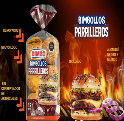 Bimbollos Parrilleros Bimbo 12 pzas - .