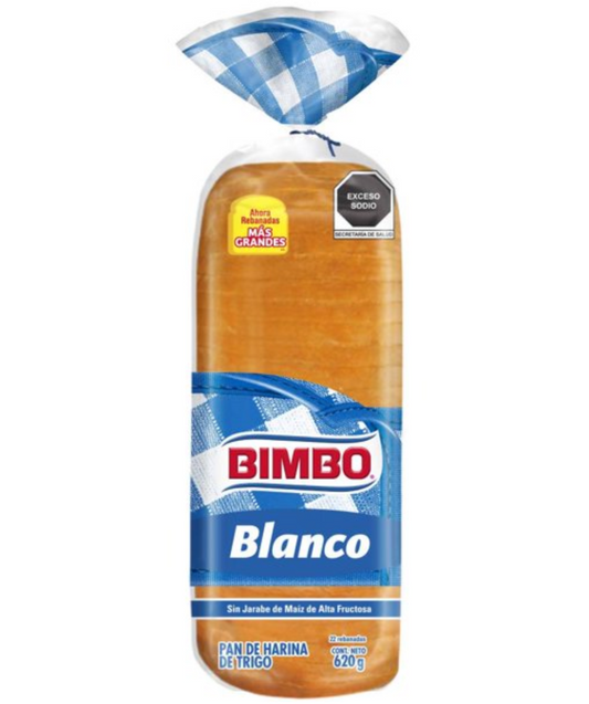 Pan Blanco Bimbo 620 g -.
