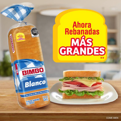 Pan Blanco Bimbo 620 g -.