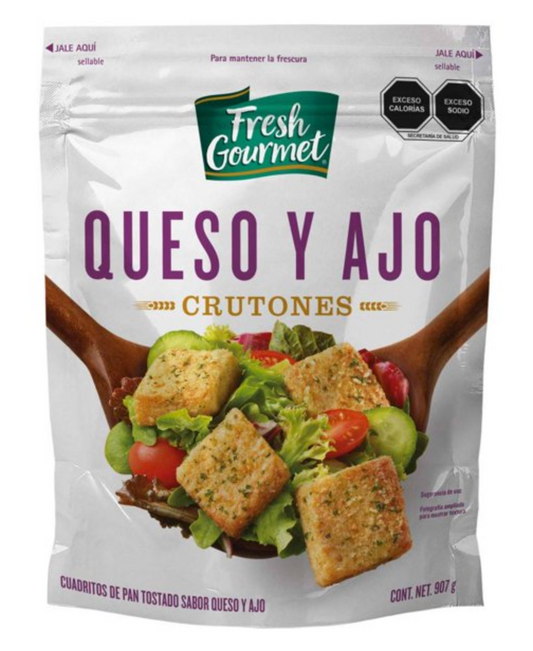 Crutones Fresh Gourmet Queso y Ajo 907 g - .
