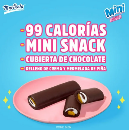 Mini Choco Roles Marinela con 24 pzas de 28 g c/u -.
