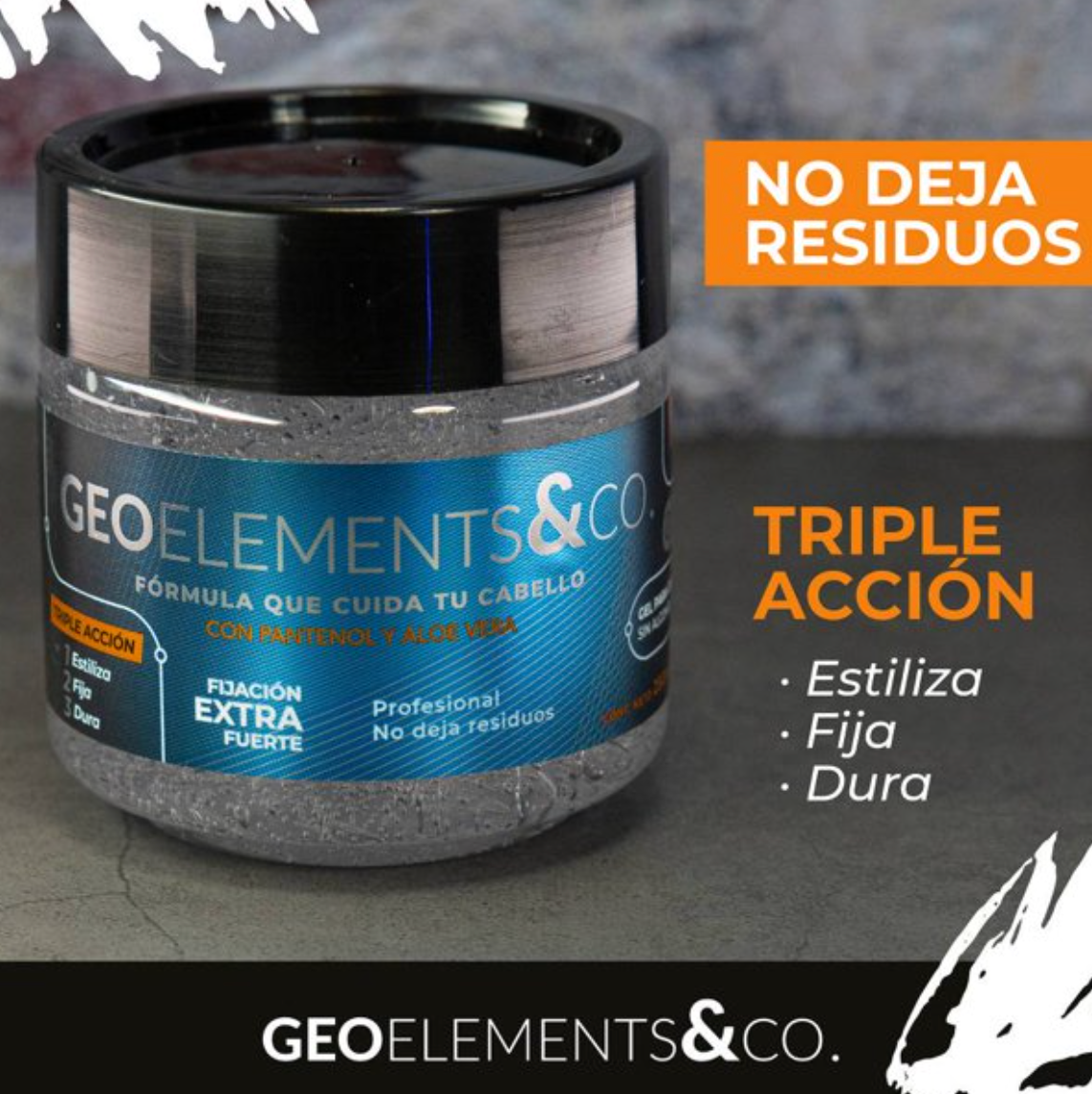 Gel para Cabello GEO ELEMENTS 6 pzas de 250 ml c/u - .