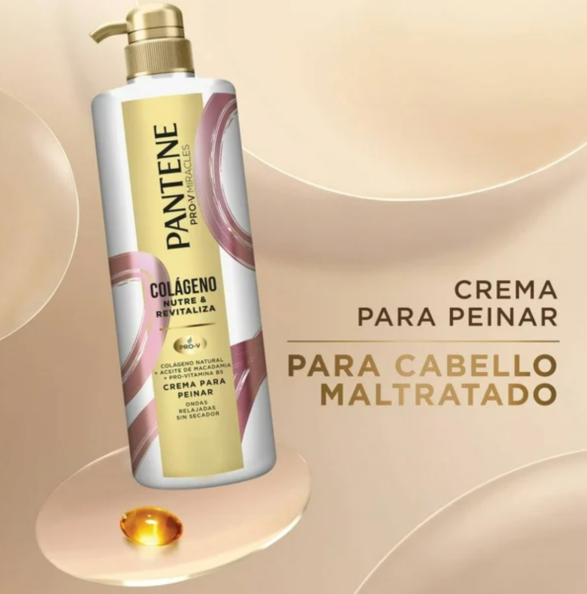 Crema para Peinar Pantene Pro-V Miracles Colágeno Nutre & Revitaliza 2 pzas de 510 ml c/u - .