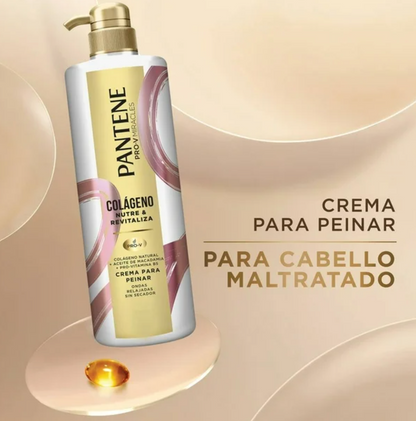 Crema para Peinar Pantene Pro-V Miracles Colágeno Nutre & Revitaliza 2 pzas de 510 ml c/u - .