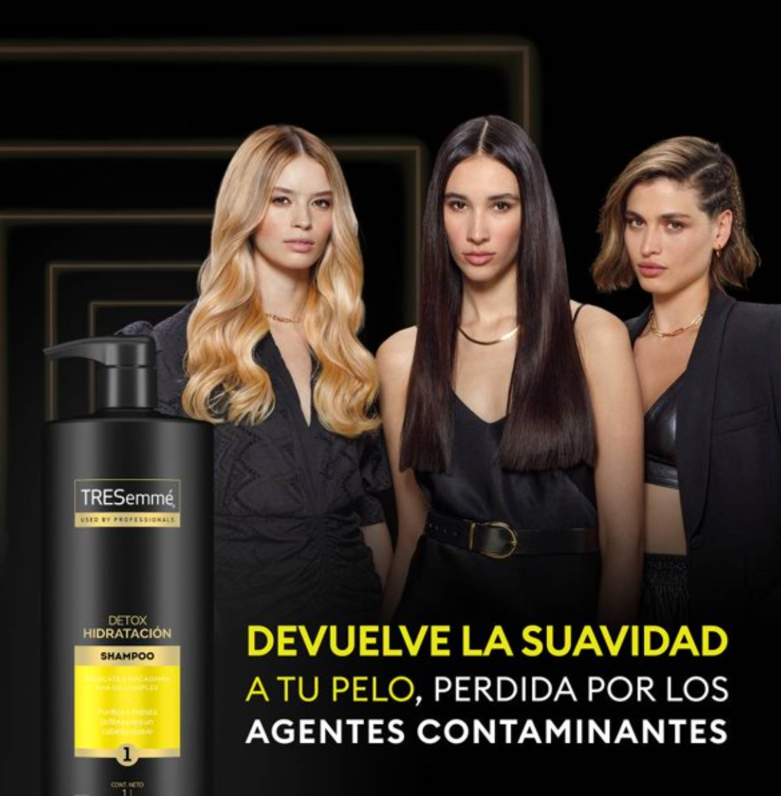 Shampoo Tresemme Detox Hidratación 1 l - .