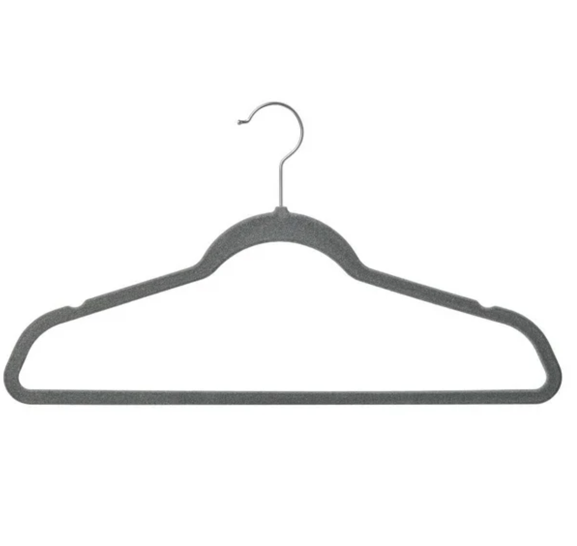 Ganchos de Terciopelo Member's Mark Gris 50 pzas - .