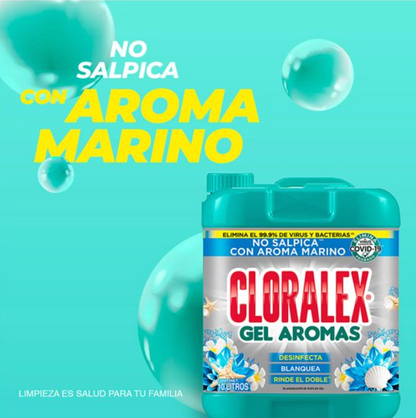 Blanqueador de Ropa en Gel Cloralex Aromas Marino 10 l - .