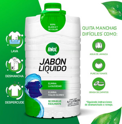Jabón Líquido PINOL JABON DE LAVANDERIA de Lavandería 5.1 l - .