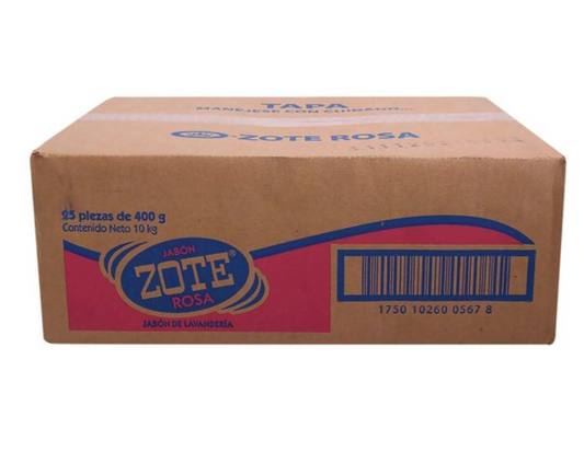 Jabón en Barra Zote Rosa 25 pzas de 400 g