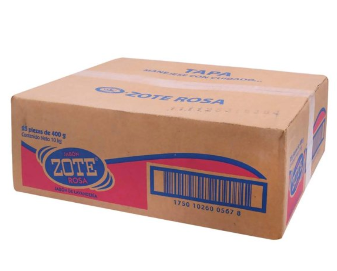 Jabón en Barra Zote Rosa 25 pzas de 400 g