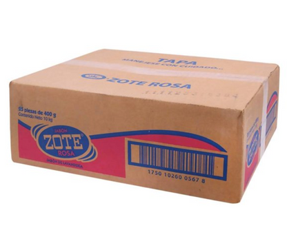 Jabón en Barra Zote Rosa 25 pzas de 400 g