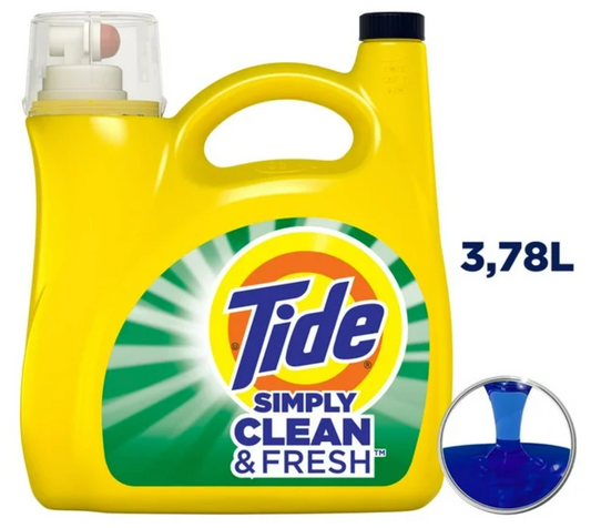 Detergente Líquido Tide Simply Clean and Fresh 3.78 L - .