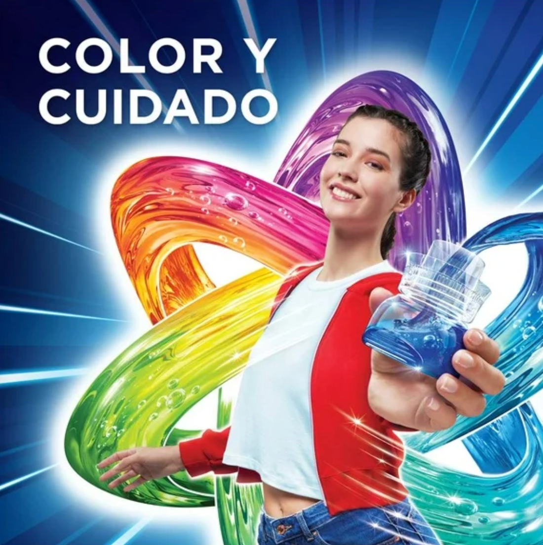 Detergente Líquido Ariel Frescura con Toque de Downy Aroma Limpio y Floral 8 l - .