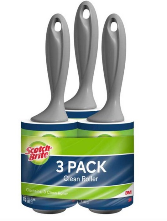 Rodillo Quita Pelusa Scotch-Brite Lint Roller 3 pzas - .