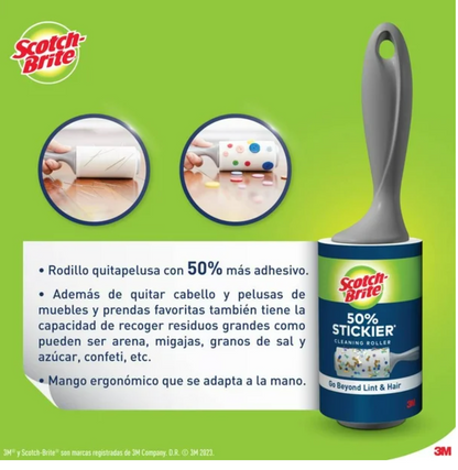 Rodillo Quita Pelusa Scotch-Brite Lint Roller 3 pzas - .