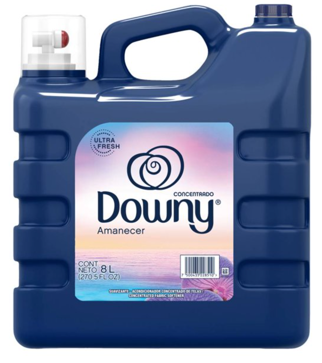 Suavizante de Telas Downy Amanecer Aroma Fresco con Notas Marinas 8 l - .