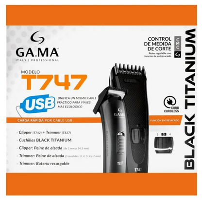 Kit Recortador GA.MA Italy Professional Clipper + Trimmer - .