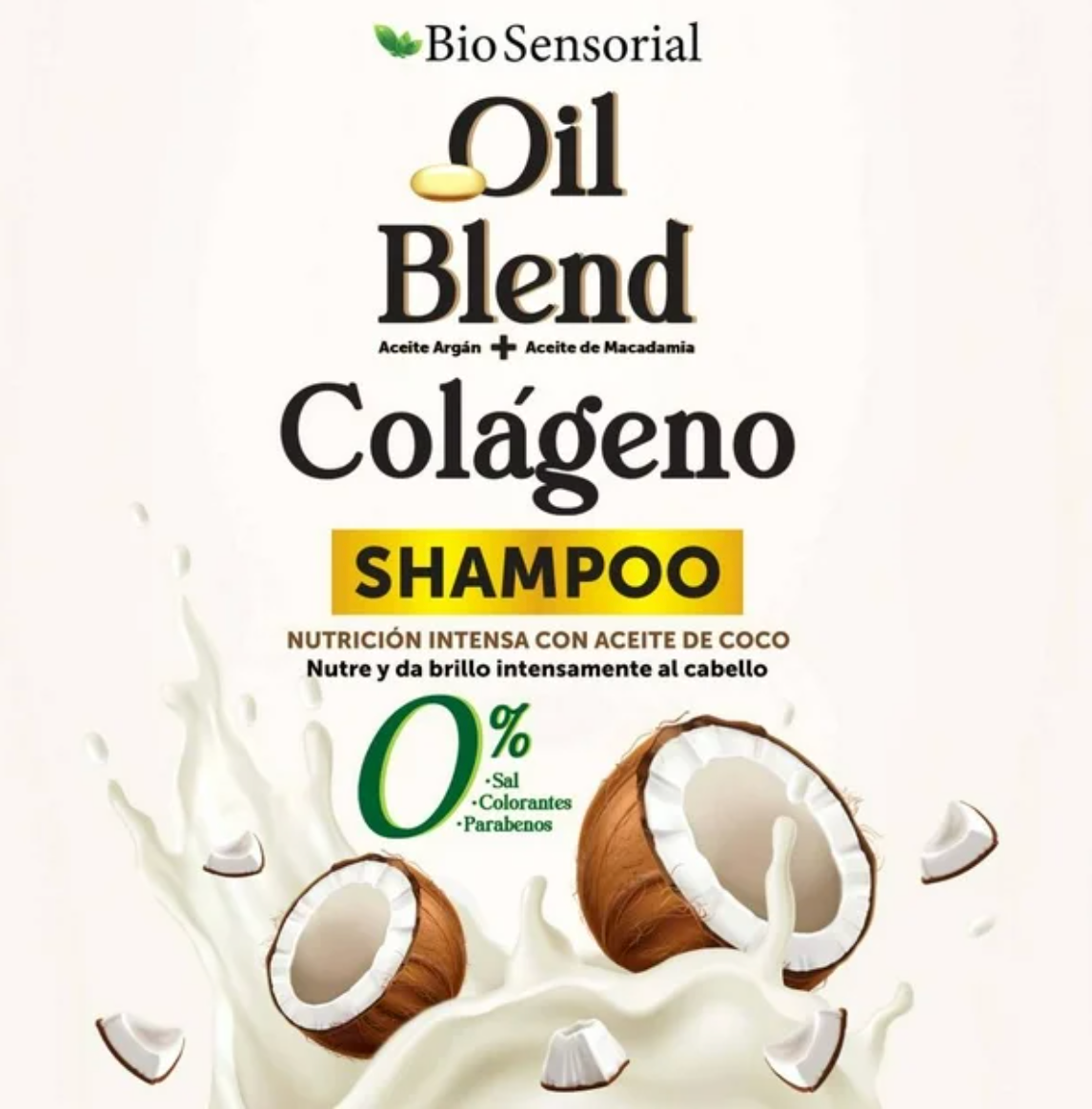 Shampoo Bio Sensorial Nutrición Intensa con Aceite de Coco 1 l - .