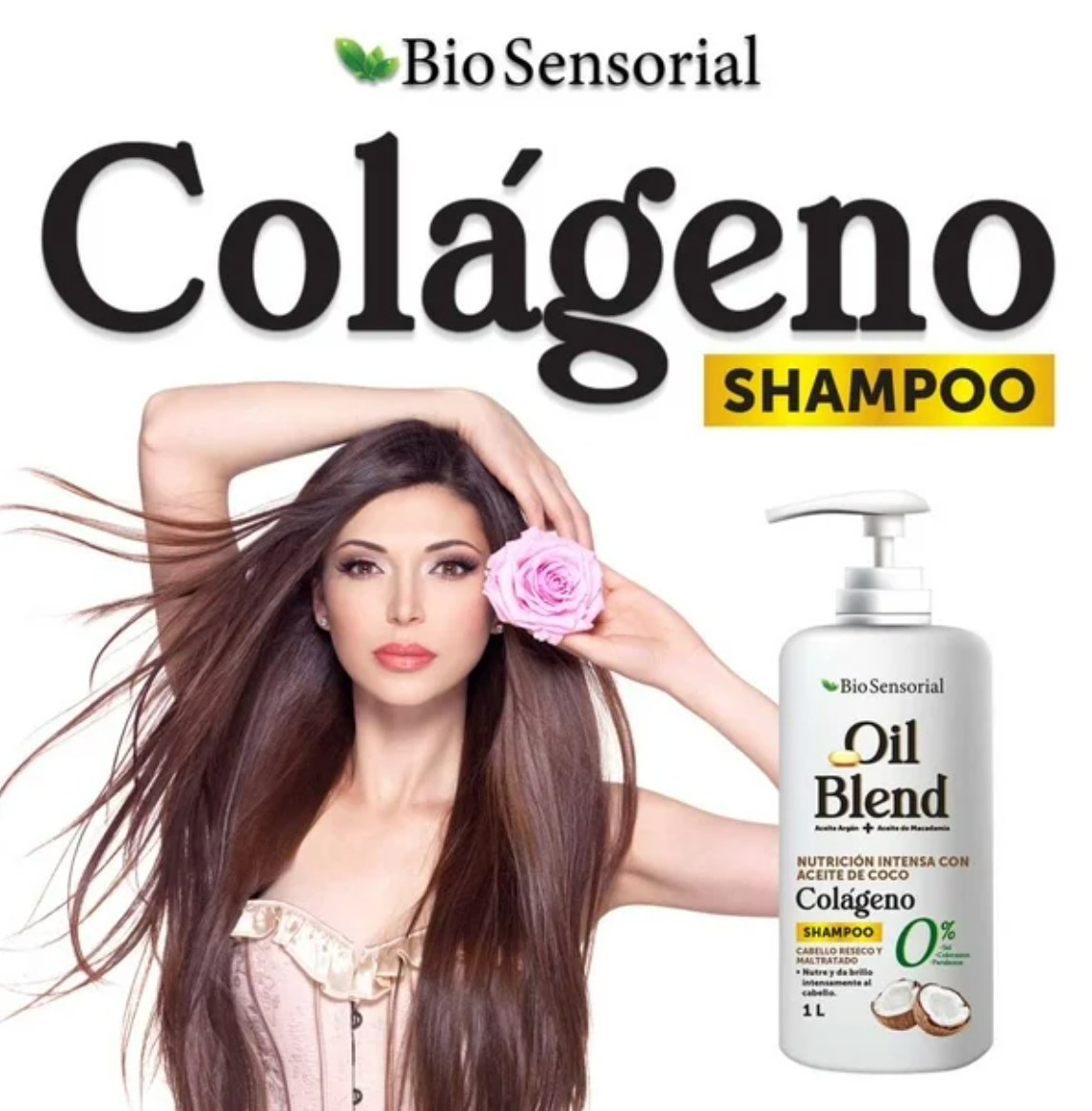 Shampoo Bio Sensorial Nutrición Intensa con Aceite de Coco 1 l - .