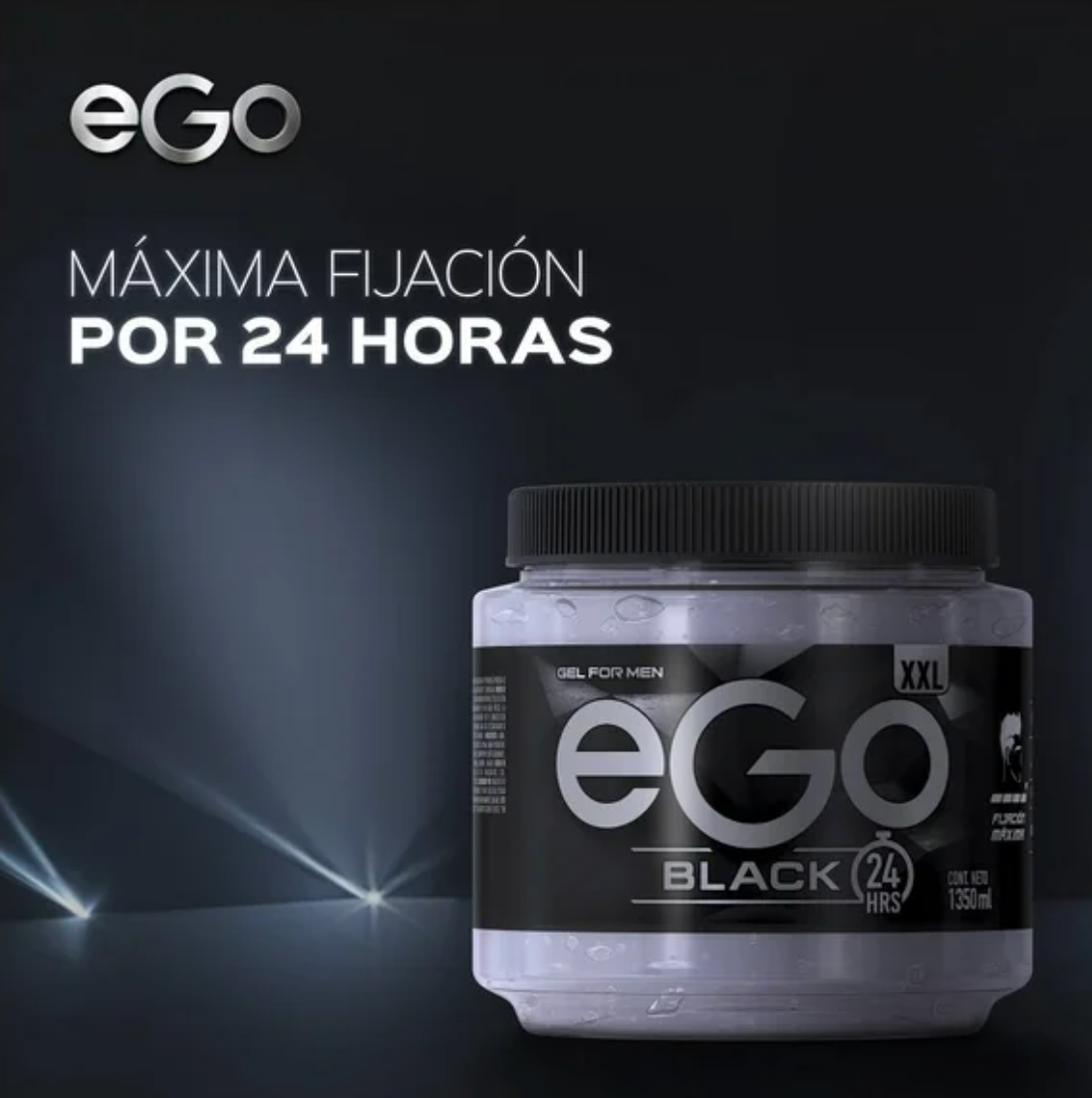 Gel para Peinar Ego Black 1350 ml - .