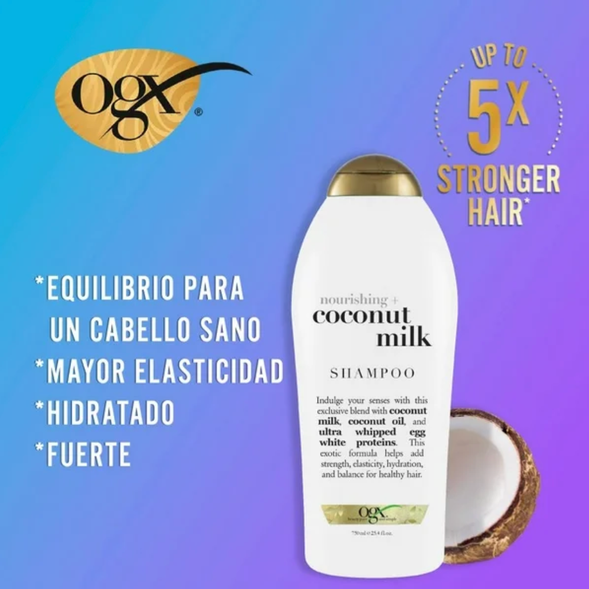 Shampoo Ogx Coconut Milk 750 ml - .