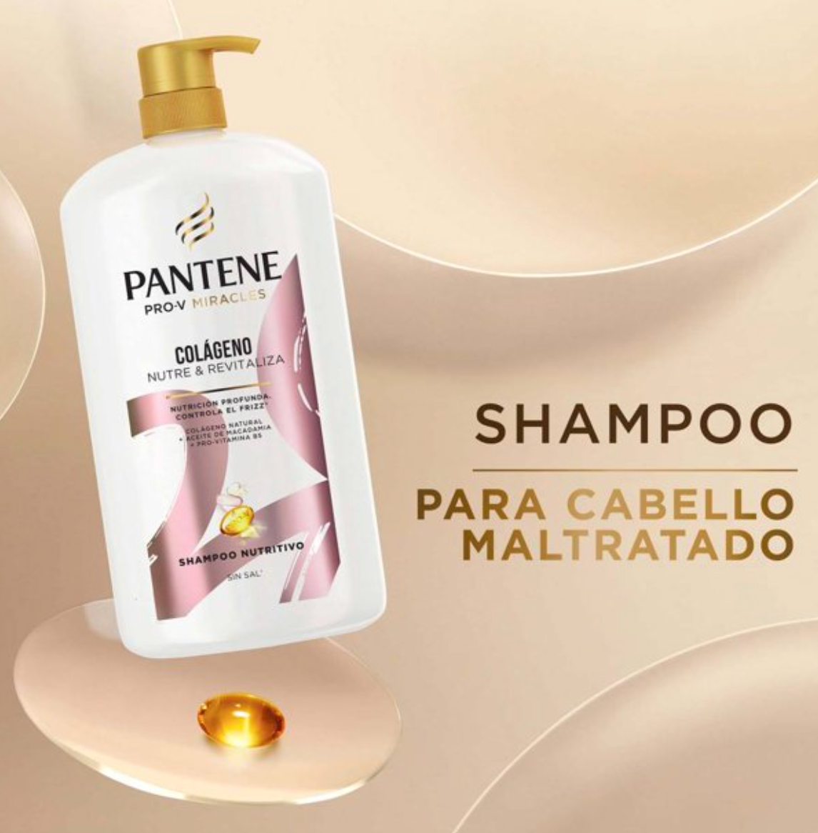 Shampoo Pantene Pro-V Miracles Colágeno Nutre & Revitaliza 950 ml - .