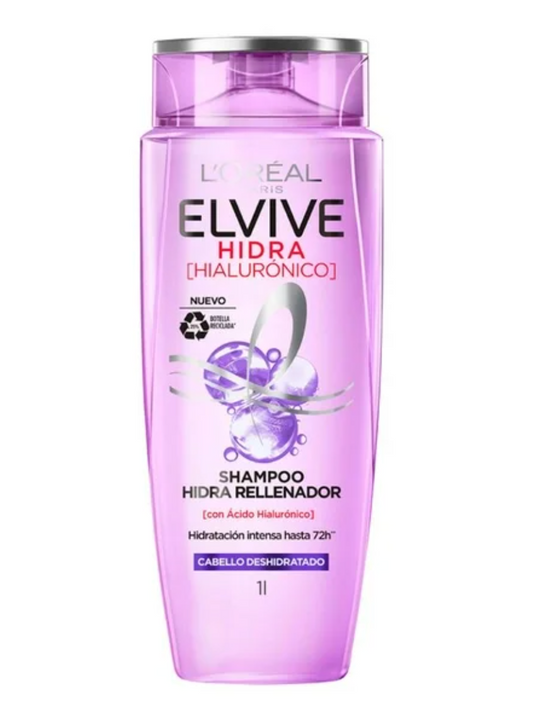 Shampoo L'Oréal Elvive Hidra Hialuronico Hidratación Intensa 1 L - .