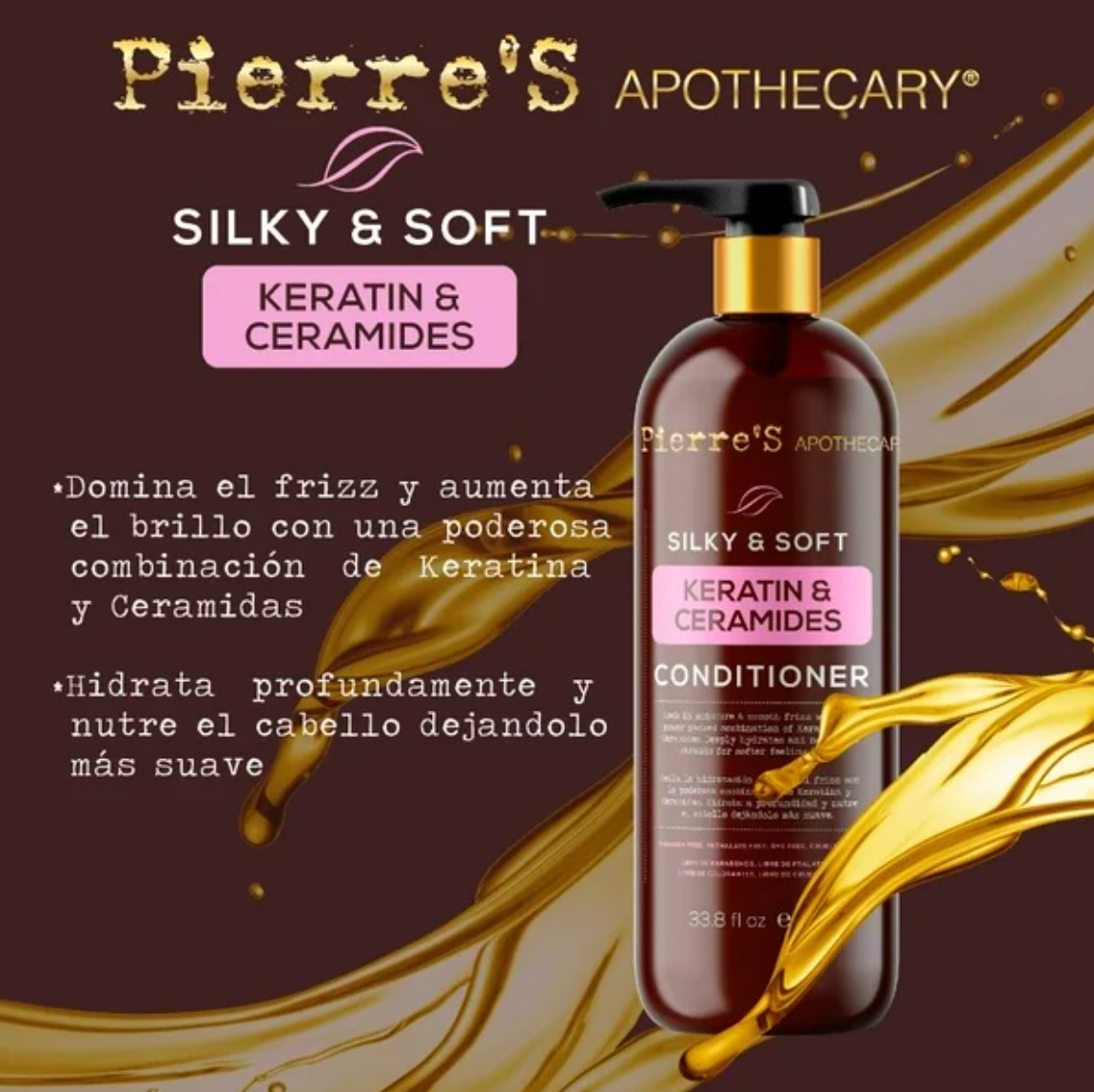 Acondicionador Pierres Apothecary Keratina y Ceramida 1 l - .