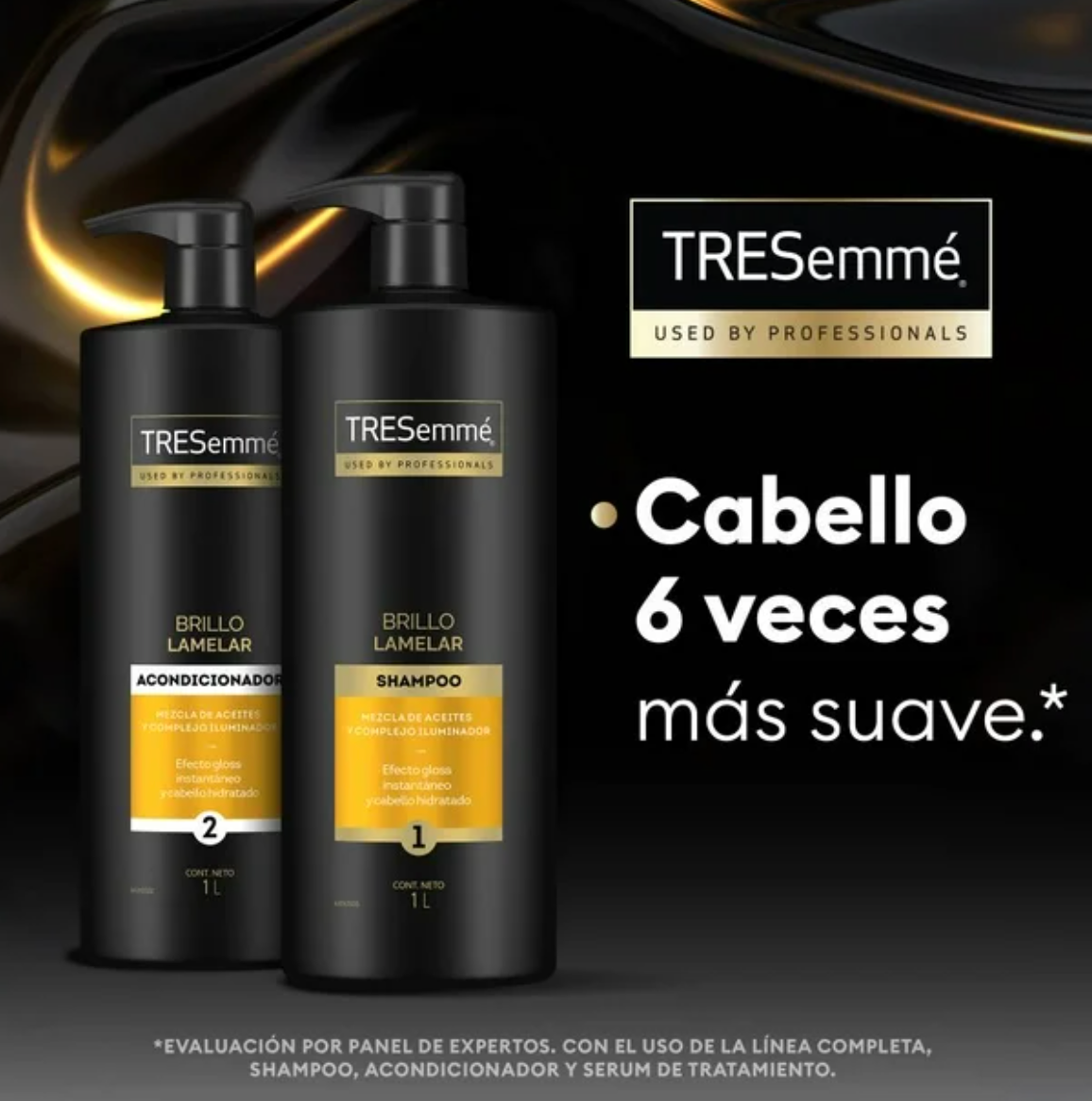 Pack TRESEMME Brillo Lamelar Shampoo + Acondicionador 1 l c/u - .