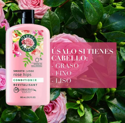 Acondicionador Herbal Essences Suavidad Rosa Mosqueta 865 ml - .