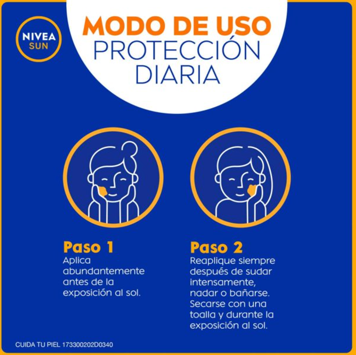 Protector Solar Facial Nivea Sun Control de Brillo Efecto Mate FPS50+ 2 pzas de 50 ml c/u - .