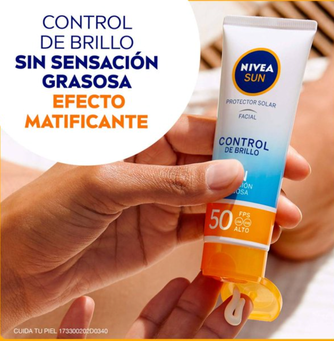 Protector Solar Facial Nivea Sun Control de Brillo Efecto Mate FPS50+ 2 pzas de 50 ml c/u - .