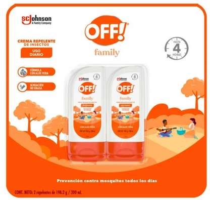 Repelente en Crema OFF! 2 pzas de 200 ml c/u - .
