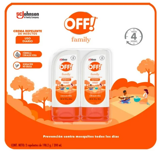 Repelente en Crema OFF! 2 pzas de 200 ml c/u - .