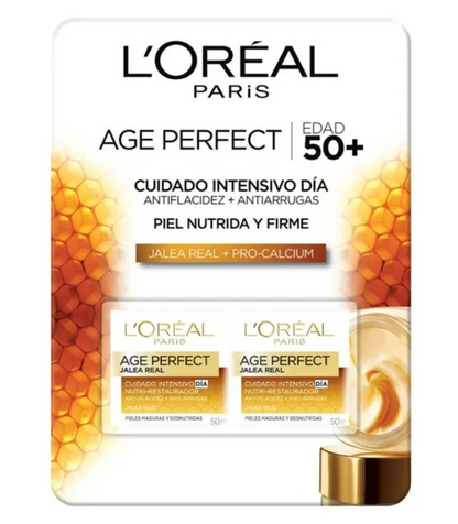 Crema Facial L'Oréal Age Perfect Jalea Real Anti Arrugas 2 pzas de 50 ml c/u - .