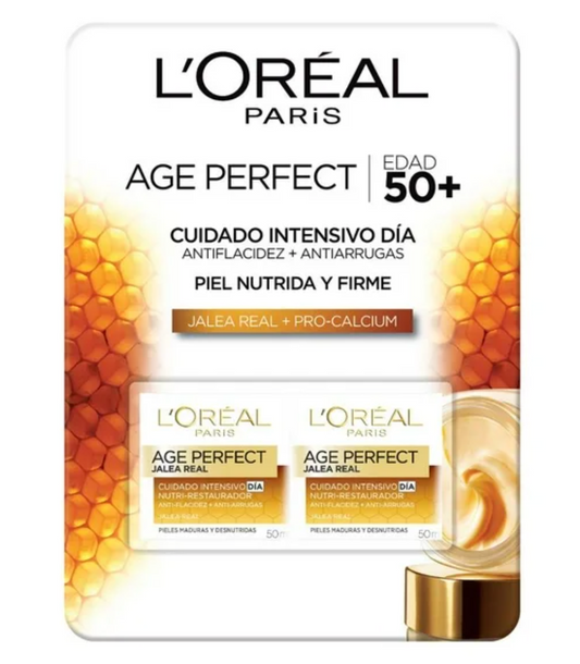 Crema Facial L'Oréal Age Perfect Jalea Real Anti Arrugas 2 pzas de 50 ml c/u - .